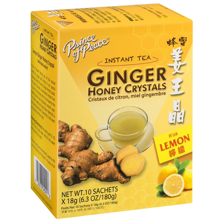 Prince of Peace Ginger Honey Crystals with Lemon Instant Tea 10 packets