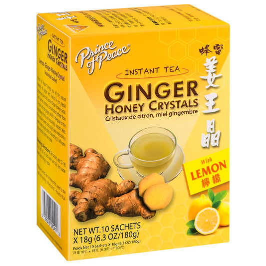 Prince of Peace Ginger Honey Crystals with Lemon Instant Tea 10 packets