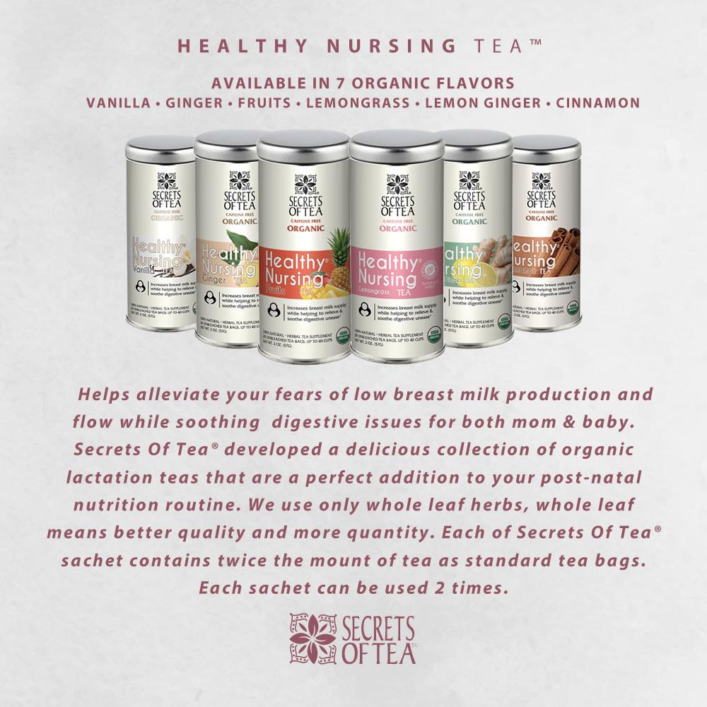 Healthy Nursing Lemongrass Lactation Tea-USDA Organic & Caffeine Free-