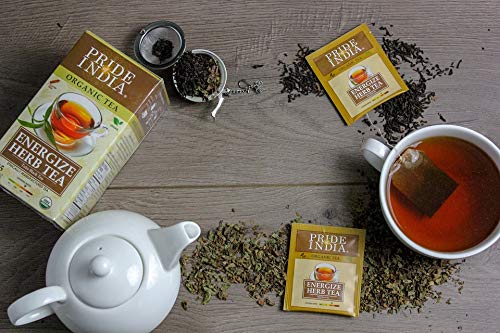 Organic Energize Herb Tulsi Black Tea Bags - Pack of 6