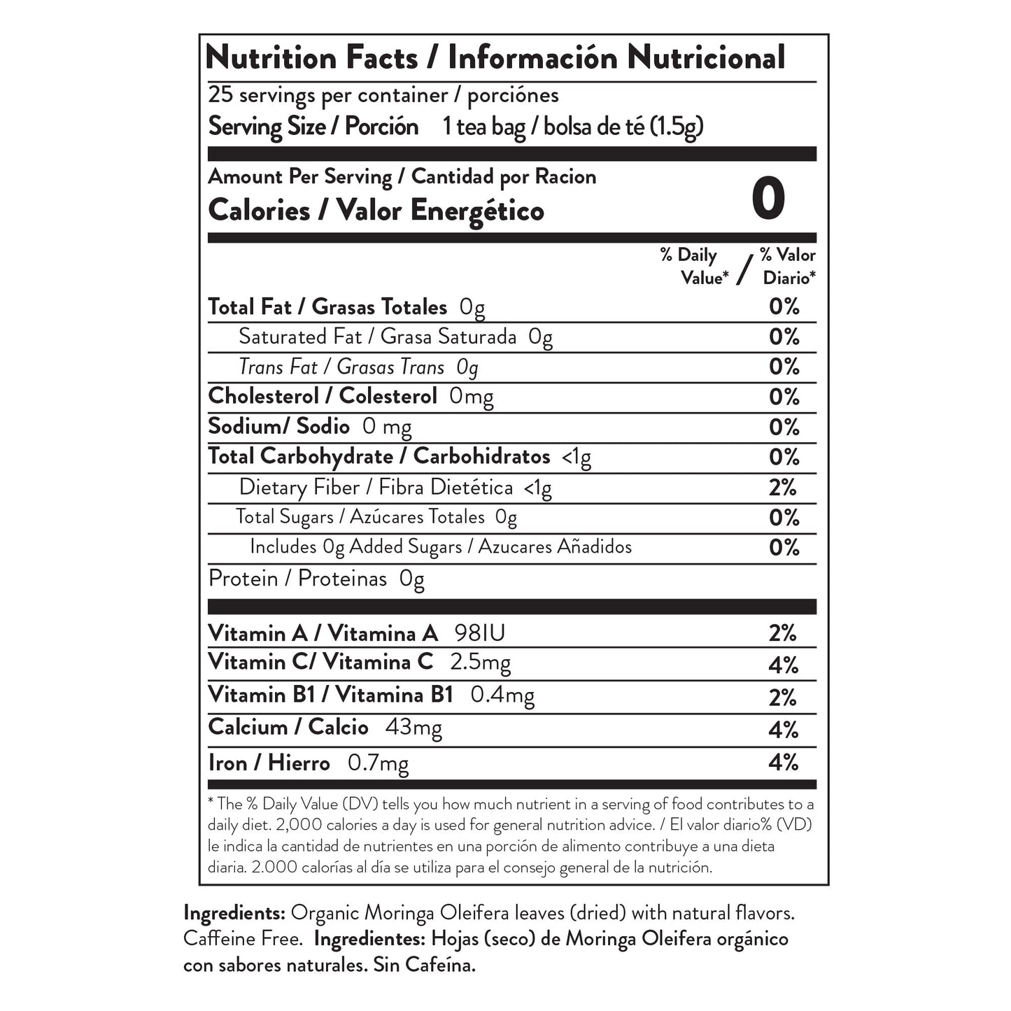 Miracle Tree's Organic Moringa Tea, Ginger