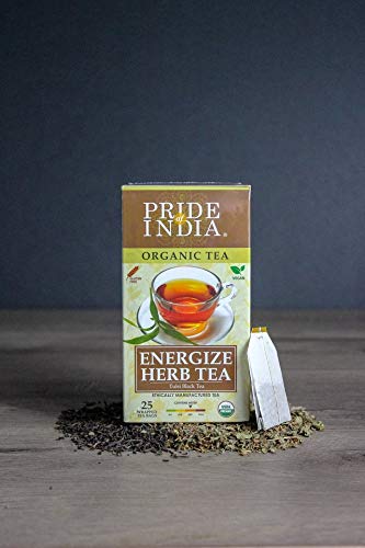 Organic Energize Herb Tulsi Black Tea Bags - Pack of 6