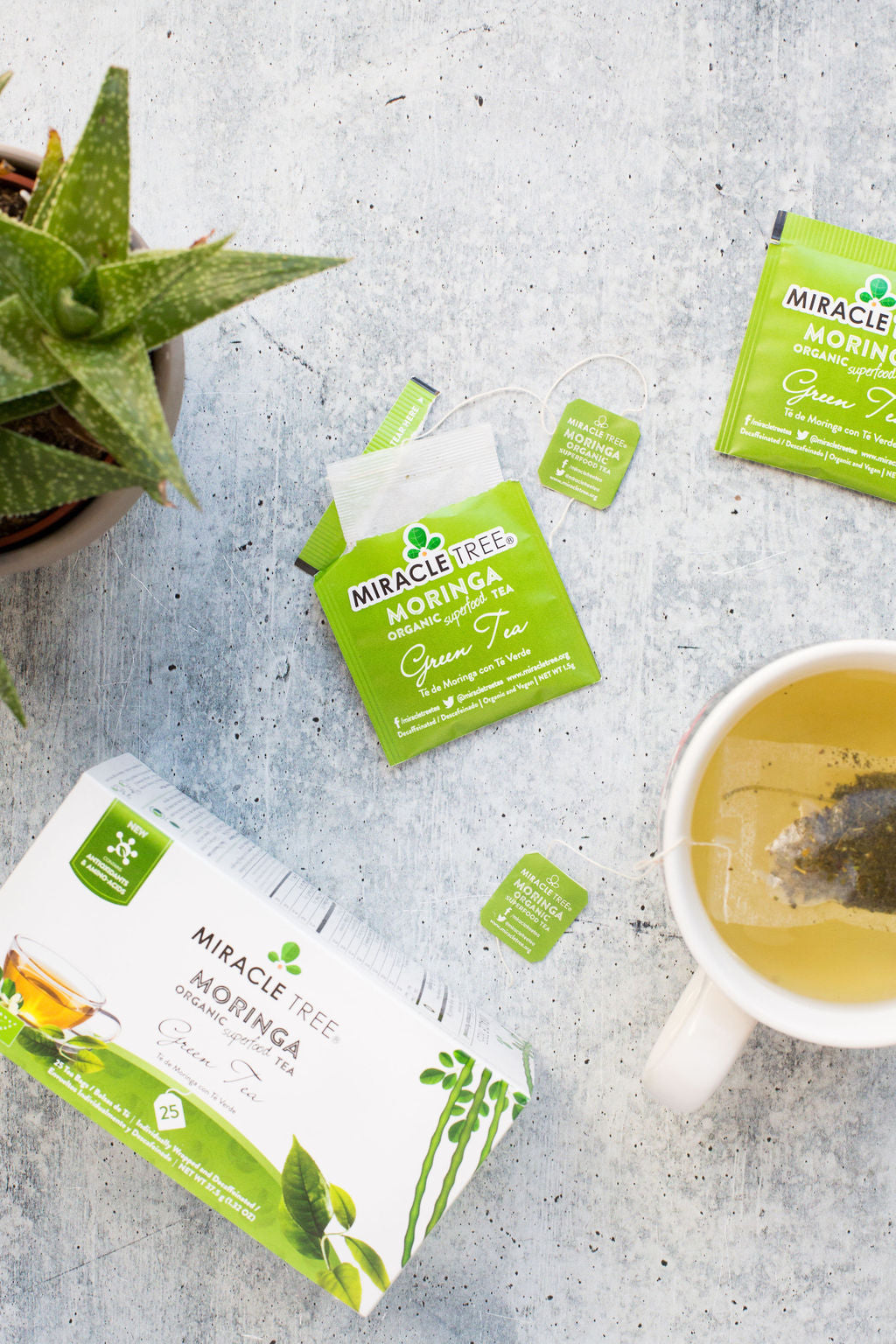 Miracle Tree's Organic Moringa Tea, Green Tea