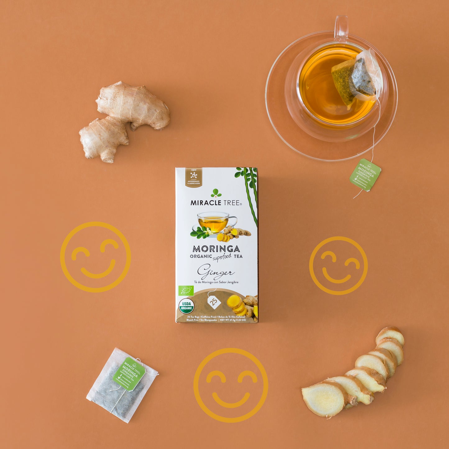 Miracle Tree's Organic Moringa Tea, Ginger